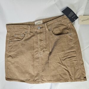 Universal Thread Size 6‎ Tan Corduroy Skirt Womens New
